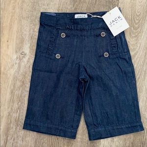 Janie and Jack Button Front Wide Leg Denim 6-12M